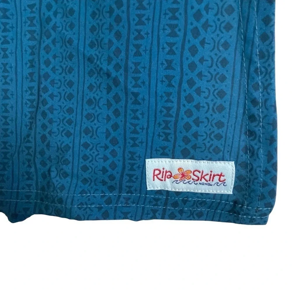 NWT RipSkirt Hawaii XL Length 2 Interior Pocket Wrap Teal‎ Insider Indigo Skirt